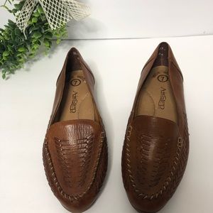 Airstep Vintage Leather Loafers Wide Width Sz 7W